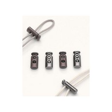 퀼트스타 프리미엄 일자 납작 스토퍼, 4개, 흑니켈