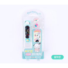 산리오 캐릭터 시계 diy 참 꾸미기 파츠시계 새학기 신학기 어린이집선물 답례품 단체 행사, 포차코, 1개