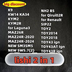 Lishi 2 in 1 도구 K9 KW14 KYM2 for Laguna3 SM3SM5 SW5.7(2) B5 Qirui02R, 10 MAZ24R 2024