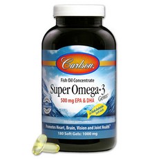 Carlson Super Omega 3魚油膠囊, 1罐, 180顆