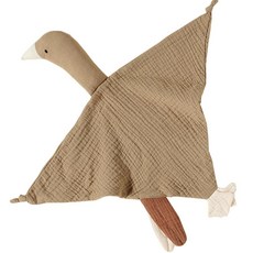 TRYTUTRY 남아 및 여아용 면 안전 담요 블루 구스 부드러운 베이비 러비 모슬린 통기성 좋은 담요 158441, 카키