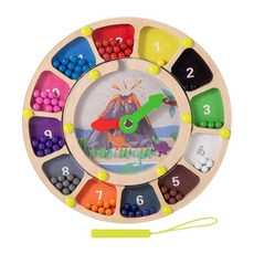 GHSHOP 컬러 분류 시계 교육 색상 및 유아 소녀를위한 미로, 23cmx24cmx3cm, 다색, 목재