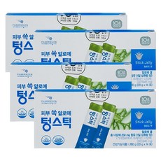상세페이지참조파마젠 피부 쏙 알로에 텅스틱 250mg 14포 x 4박스, 280g, 4개