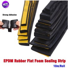 EPDM 플랫 폼 씰링 스트립 강력한 접착 고무 씰 단면 EVA 블랙 테이프 충돌 방지 절연 개스킷, 10mm x 25mm x 2m, 18.10mm x 25mm x 2m