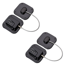 프레피 무타공 냉장고시건장치 번호형 사각 블랙, 4개