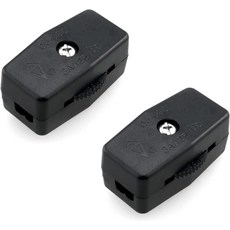 JJHXSM 2pcs 스위치 - 난연제 검은색 2코어 병렬 와이어 로터리 코드 교체, White