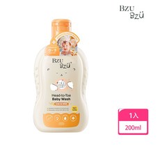 BZU BZU 嬰兒洗髮沐浴露 溫和配方 敏感肌適用 200ml, 1個