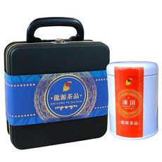 龍源茶品 凍頂國際典藏手提鐵禮盒-茶葉禮盒 凍頂烏龍茶 烘焙茶 SGS檢驗, 2個, 藍色腰封, 茶葉30g