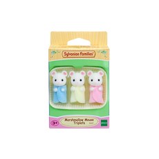 실바니안패밀리 마쉬멜로 마우스 세쌍둥이 피규어 + 아기바구니 5337, 1세트