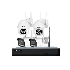 i-Family 無線監控 500萬畫素雙光全彩夜視 4路套裝, 1套, IF-082