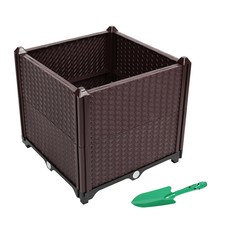 신흥클라스 조립식 텃밭 화분 + 모종삽 세트, 브라운 + 블랙, 1개