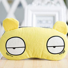캐릭터 수면 안대 귀여운 편안한 휴대용 수면 안대 어린이 낮잠 온찜질 냉찜질 냉온 겸용, 옐로