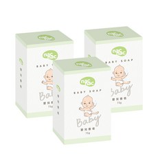 nac nac 嬰兒香皂，純植物皂基，溫和潔淨，寶寶肌膚呵護首選, 3個裝, 75g