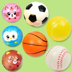 스펀지공 탱탱볼 소프트볼 스펀지 볼 말랑 무소음 던기지 공 굴리기 촉감 바운스 놀이, 1-2. 스포츠 / 소형 / 축구공