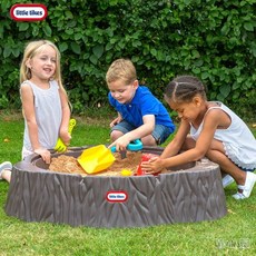 Little Tikes 仿木沙坑 迷你沙箱 兒童玩沙戲水玩具 安全耐用, 1個
