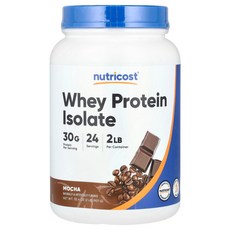 Nutricost 뉴트리코스트 웨이 프로틴 아이솔레이트 모카 2lb 907g 파우더 단백질보충제, 1개
