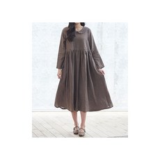 패션스타트 패턴인 P1333 Dress 여성 둥근 칼라 루즈핏 원피스 옷 패턴 도안 옷본 여성복, 혼합, 1개