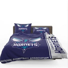 NBA 샬럿 호네츠 이불 배게 커버 세트 (싱글 더블) Charlotte Hornets Duvet Cover Set, 포함
