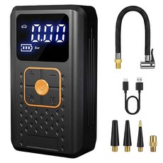 HELLOLEIBOO 휴대용 스마트 타이어 공기 펌프 PR-1008, 01 Black, 블랙, 1개