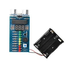 DC 4.5-6V 초음파 거리 측정기 반전 레이더 경보 모듈 납땜 연습 DIY 전자 키트, 01 finished product