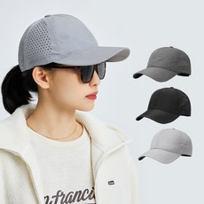 애프터러닝 바스락 메쉬 러닝모자 볼캡 남녀공용 빅사이즈 대두, 라이트 그레이, 1개