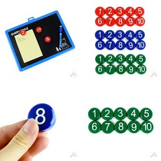 교육용 숫자 자석 세트 1부터 10까지 아이 수학 공부 자석 수학교구 자석숫자, 빨강