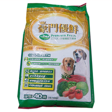 福壽實業 成犬用豪門優鮮乾糧 40磅, 1個, 18.14kg, 牛肉 + 蔬菜