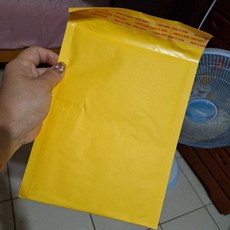 全新氣泡袋 泡泡文件自黏紙皮袋 牛皮紙信封袋, 1個, 黃色