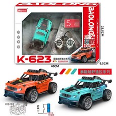 DIU 二通道遙控車兒童玩具賽車小汽車模型小男孩玩具, 1個, K-623-四通遙控越野車(充電款):如圖