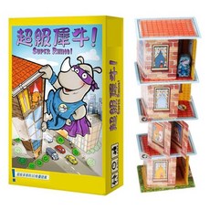 台灣發貨-益智桌遊 超級犀牛 對戰版 層層堆疊疊樂 親子遊戲 派對智力玩具 兒童桌遊 益智遊戲, 1個