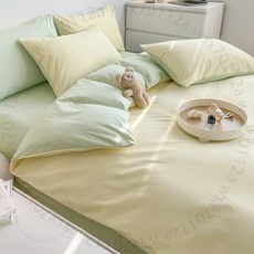 純棉被套單件 簡約素色 學生宿舍適用, 繁星藍A+米黃B,單被套:150x200cm