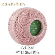 53 색상 면화 진주 스레드 크기 40 100% 이집트 긴 스테이플 면화 가스 더블 머서 태팅 뜨개질 Crochet300Yards, 열 238, 1개