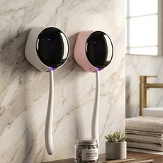 메이브 칫솔 살균기 휴대용 무선 1인 건조기 살균 걸이 M12, 화이트