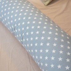 北歐風長抱枕套 110cmX40cm (無枕心) - 簡約舒適，多種顏色可選, 藍色星星(無枕心)