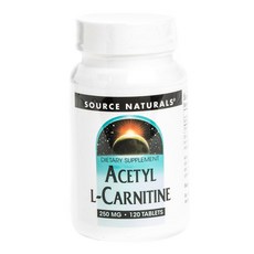 SOURCE NATURALS 乙酰左旋肉鹼錠 250mg, 1個, 120 件