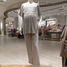 마더피아 와코루 신상품산전 산후 수유겸용 임부 실내복 반팔 상하 세트RTO1000RBO1000B 2832681