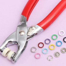 루체트리 펜치 스냅 펀치 펀칭기 똑단추 마스크끈 단추펜치 수선, 펀칭기+핀 1p