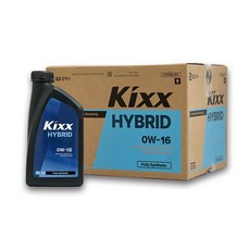 킥스 KIXX HYBRID 0W16 1리터 하이브리드 HEV 엔진오일, 6개, 1L
