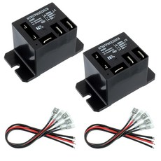 파워 릴레이 AC 120V 코일 30A 40A SPDT 1NO 1NC 플랜지 장착 퀵 커넥트 터미널 와이어 미니 2개 팩 NT90-AC120V-10X, 단일 AC 220V