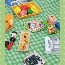 戶外野餐墊 加厚防潮防水 露營坐墊 便攜摺疊布, 果綠 手提款有包邊,1人 小號坐墊 0.4米X0.4米, 果綠