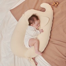 Attipas 側睡大象嬰兒枕, 1個, 米色