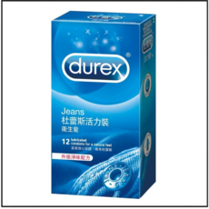 Durex 杜蕾斯 Jeans 活力裝 衛生套 升級淨味配方, 1個, 12片