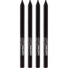 메이블린 래스팅 드라마 워터프루프 젤 펜슬 1.1g, 4개, Sleek Onyx