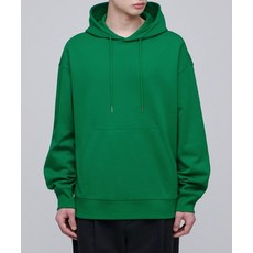 MUSINSA STANDARD 플랫 테리 오버사이즈 후디드 스웨트셔츠 [졸리 그린] 253306