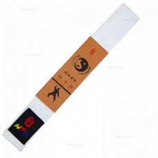 優選熱賣跆拳道腰帶，多色可選，兒童考級道帶，客製化繡字服務, 白帶1.8米-單圈, 1個