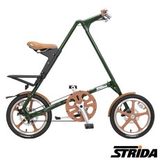 STRIDA 16吋 單速碟煞折疊單車, 1個, LT版英倫風橄欖綠