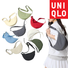 [백화점 매장제품] 유니클로 라운드 나일론 크로스백 가벼운 일상 여행 운동