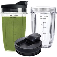 Nutri BN401 SS101 BN400 BN800 BN801 SS351 SS151 TWISTi DUO 블렌더와 호환되는 532.3ml(18온스) 교체용 컵 업그레이, 18OZ