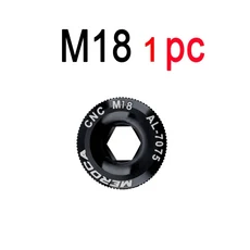 자전거 체인 알루미늄 합금 MTB 크랭크 커버 나사 캡 암 고정 볼트 세트 너트 M18 M19 M20 볼트, [05]M18 Black 1pcs, 1개