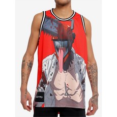 全新Hot Topic鏈鋸人Chainsaw Man籃球球衣 SZ M